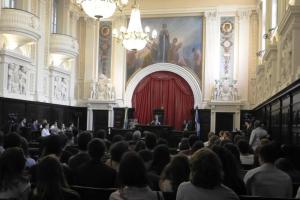 A plateia acompanhou atenta o julgamento no Salão Histórico do I Tribunal do Júri